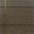 Pemberly Row Mid-Century Veneer Wood and Metal Chest in Dark Brown/White