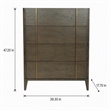 Pemberly Row Mid-Century Veneer Wood and Metal Chest in Dark Brown/White