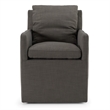 Pemberly Row Modern Gray Fabric Dining Chair with Solid Wood Frame