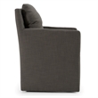 Pemberly Row Modern Gray Fabric Dining Chair with Solid Wood Frame