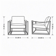 Pemberly Row Modern White Leatherette Accent Chair with Gold Frame
