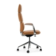 Pemberly Row Modern Camel Vegan Leather Executive Office Chair with Tilt