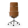 Pemberly Row Modern Camel Vegan Leather Executive Office Chair with Tilt