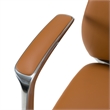 Pemberly Row Modern Camel Vegan Leather Executive Office Chair with Tilt