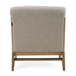 Pemberly Row Modern Sand Fabric and Wood Accent Chair with Web Seat