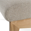 Pemberly Row Modern Sand Fabric and Wood Accent Chair with Web Seat
