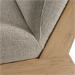 Pemberly Row Modern Sand Fabric and Wood Accent Chair with Web Seat
