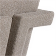 Pemberly Row Modern Beige Polyester Fabric Accent Chair with Floor Leveler