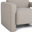 Pemberly Row Modern Beige Polyester Fabric Accent Chair with Floor Leveler