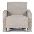 Pemberly Row Modern Beige Polyester Fabric Accent Chair with Floor Leveler