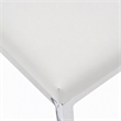 Pemberly Row Vegan Leather Counter Chair in White Stainless Steel Frame