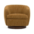 Pemberly Row Swivel Accent Chair in Mellow Mustard Polyester