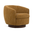 Pemberly Row Swivel Accent Chair in Mellow Mustard Polyester