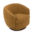 Pemberly Row Swivel Accent Chair in Mellow Mustard Polyester