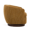 Pemberly Row Swivel Accent Chair in Mellow Mustard Polyester