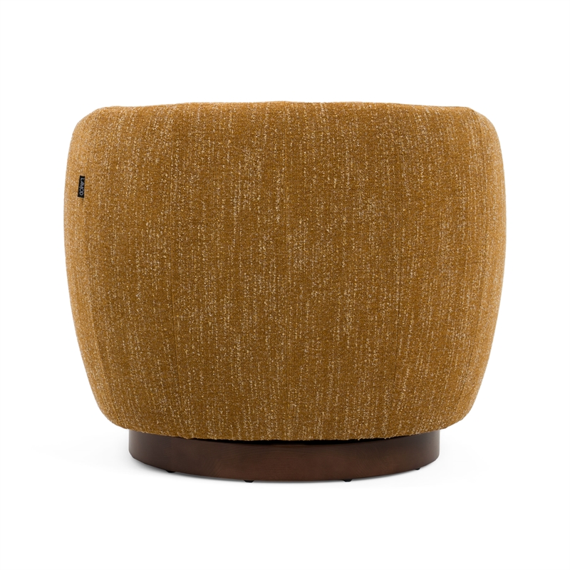 Pemberly Row Swivel Accent Chair in Mellow Mustard Polyester