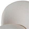 Pemberly Row Modern Swivel Dining Chair in White Fabric
