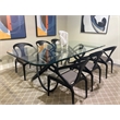Pemberly Row Mid-Century Modern Dining Chair in Grey Vegan Leather