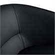 Pemberly Row Modern Vegan Leather Dining Chair in Dark Grey