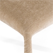 Pemberly Row Beige Velvet Dining Chair with Cast Iron Frame