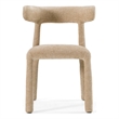 Pemberly Row Beige Velvet Dining Chair with Cast Iron Frame