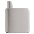 Pemberly Row Modern White Upholstered Dining Chair with Foam Seat
