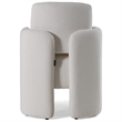 Pemberly Row Modern White Upholstered Dining Chair with Foam Seat