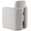 Pemberly Row Modern White Upholstered Dining Chair with Foam Seat