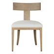 Pemberly Row Mid-Century Dining Chair Set of 2 Rubberwood Beige Linen