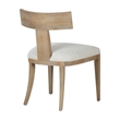 Pemberly Row Mid-Century Dining Chair Set of 2 Rubberwood Beige Linen