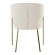 Pemberly Row Light Gray Dining Chair with Antique Brass Legs