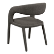 Pemberly Row Modern Gray Fabric Dining Chair with Rounded Back