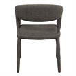 Pemberly Row Modern Gray Fabric Dining Chair with Rounded Back