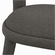Pemberly Row Modern Gray Fabric Dining Chair with Rounded Back