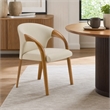 Pemberly Row Mid-Century Modern Gray Vegan Leather Dining Chair