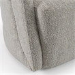 Pemberly Row Modern Light Gray Fabric Dining Chair with Castor Wheels