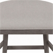 Pemberly Row Beige Linen Counter Chair with Grey Wash Wood Frame