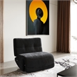 Pemberly Row Electric Recliner Chair in Dark Grey Fabric