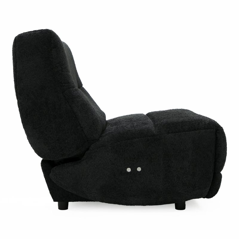 Pemberly Row Electric Recliner Chair in Dark Grey Fabric