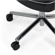 Pemberly Row Genuine Leather Office Chair in Black with Adjustable Features