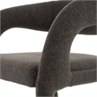 Pemberly Row Modern Gray Fabric Counter Chair with Cast Iron Legs