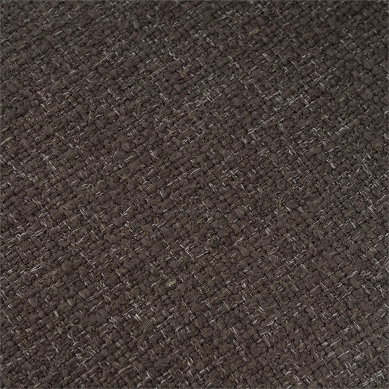 Pemberly Row Modern Gray Fabric Counter Chair with Cast Iron Legs