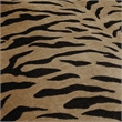 Pemberly Row Modern Zebra Print Accent Chair with Gold Frame