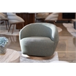 Pemberly Row Modern Swivel Accent Chair in Hemp Fabric with Poplar Base