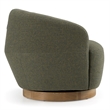 Pemberly Row Modern Swivel Accent Chair in Hemp Fabric with Poplar Base
