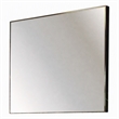 Pemberly Row Modern Square Vanity Mirror in Gray Metal Frame