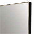 Pemberly Row Modern Square Vanity Mirror in Gray Metal Frame