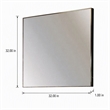 Pemberly Row Modern Square Vanity Mirror in Gray Metal Frame