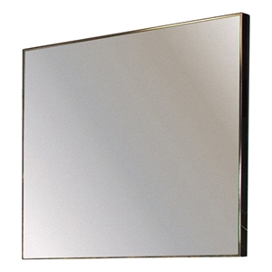 Pemberly Row Modern Square Vanity Mirror in Gray Metal Frame