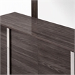 Pemberly Row Modern Engineered Wood and Glass Mirror in Gray and Clear